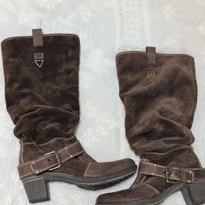 Josef Seibel Brown Leather Slouch Women's Boots